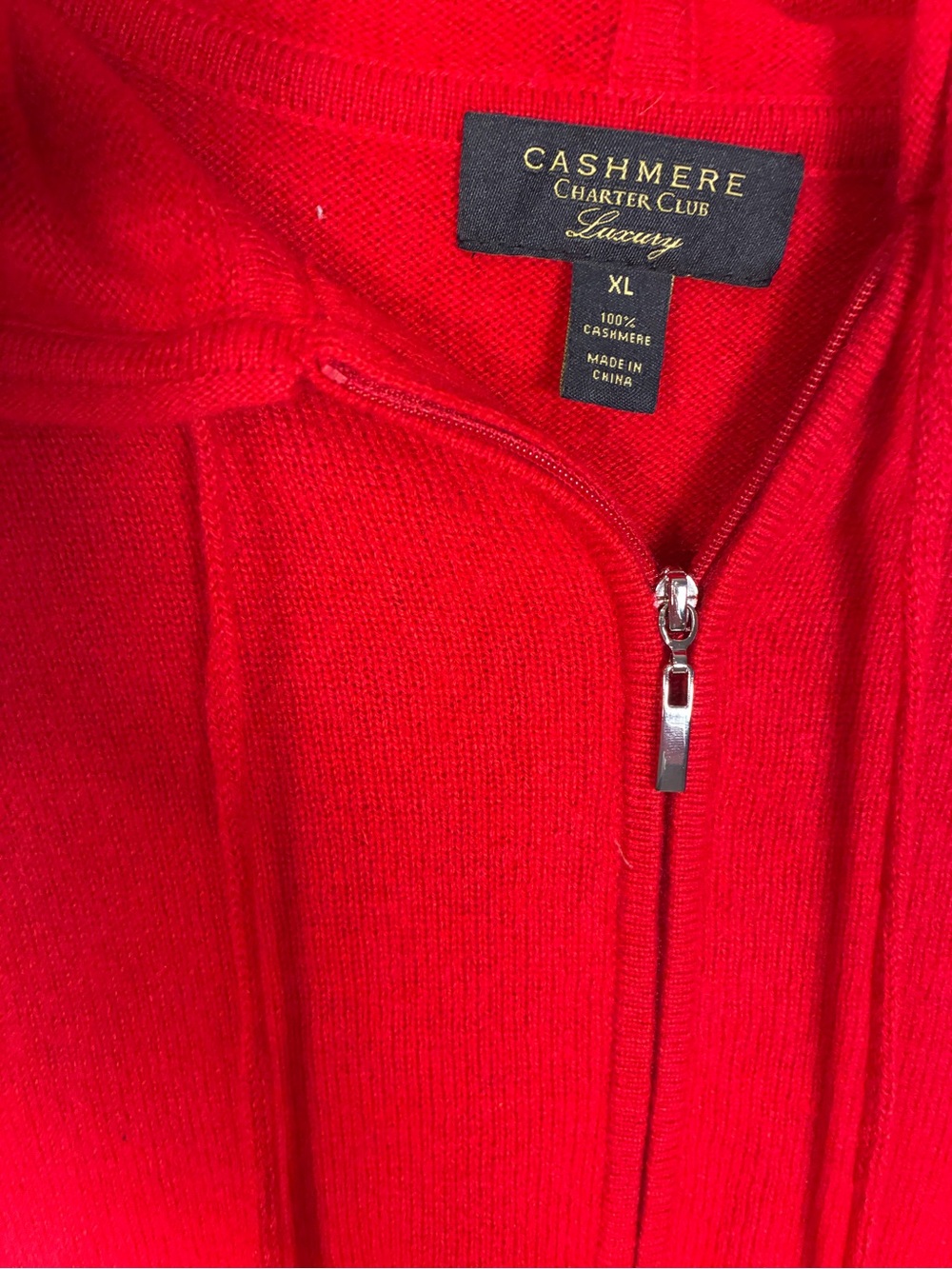 Charter Club Luxury 100% Cashmere Hooded Zip Up Jacket Sweater Cardigan - Picture 10 of 12